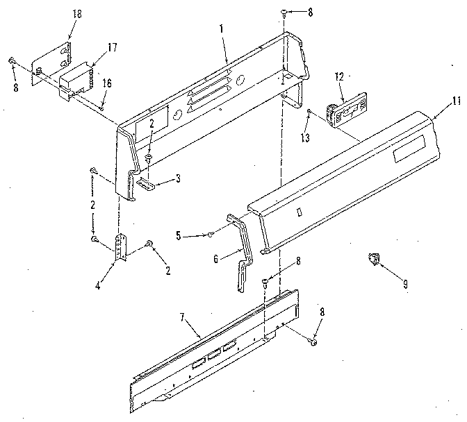Kenmore 9117179180 backguard section diagram