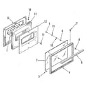 Kenmore 9117179180 oven door section diagram