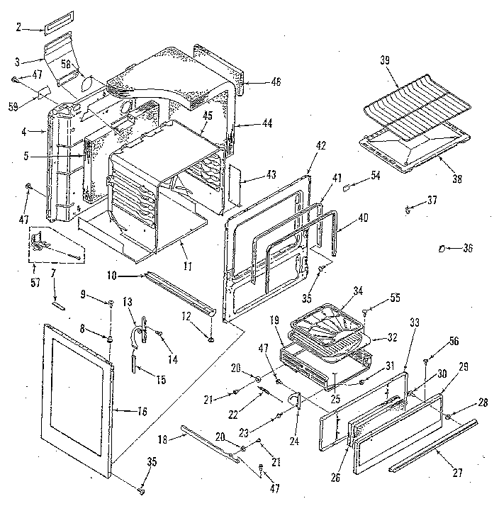 Kenmore 9117129180 body section diagram