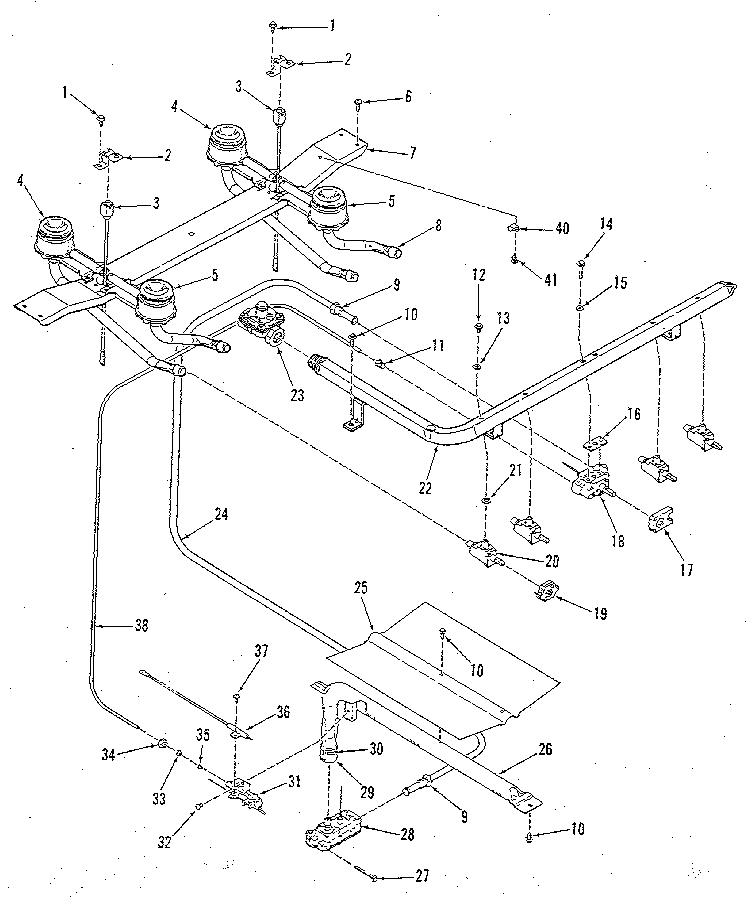 Kenmore 9117139180 burner section diagram
