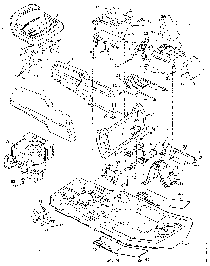 Craftsman 502254190 body chassis diagram