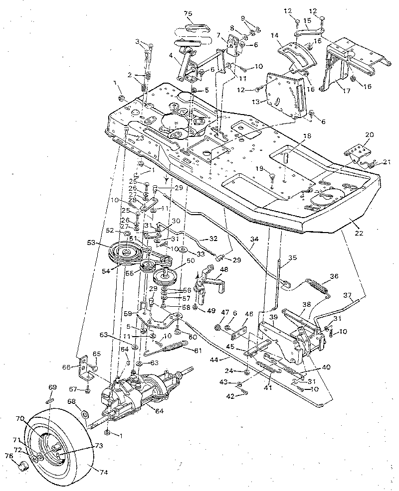 Craftsman 502254190 drive system diagram