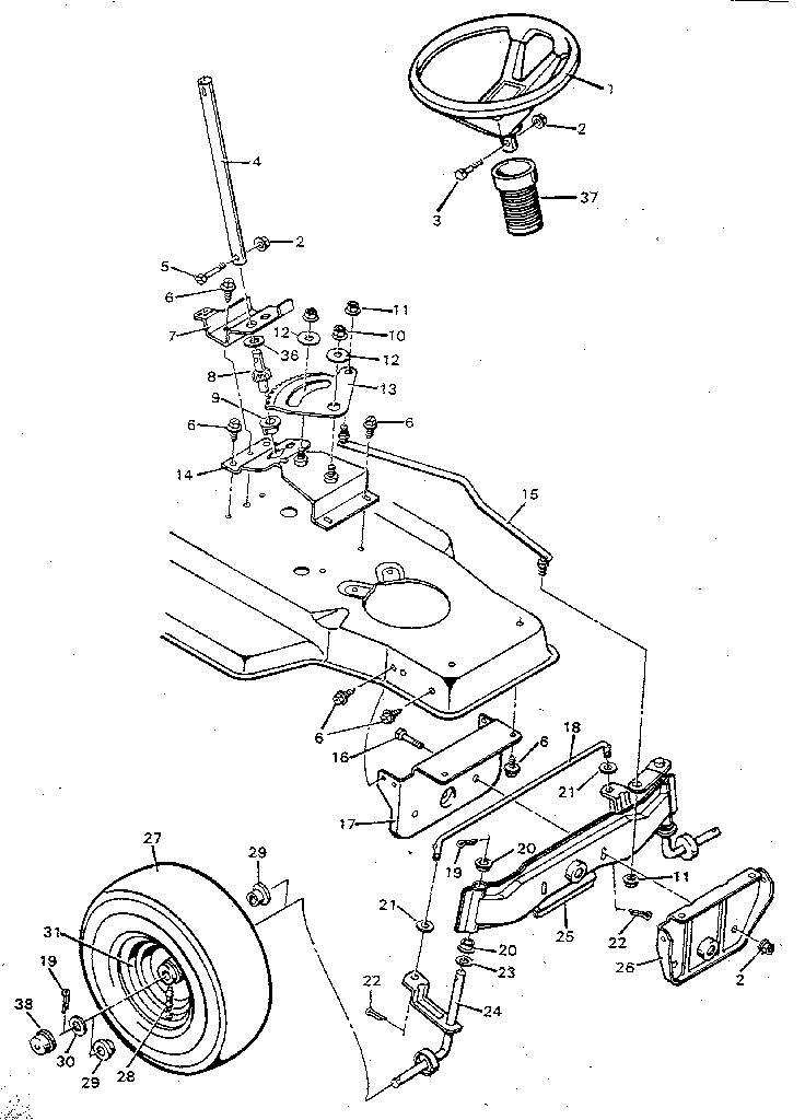Craftsman 502254981 steering diagram