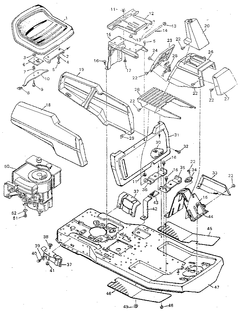 Craftsman 502254180 body chassis diagram