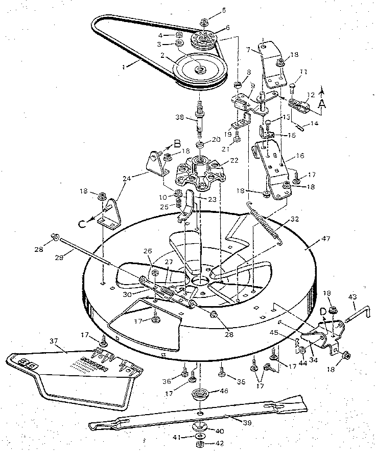 Craftsman 502254180 mower housing diagram