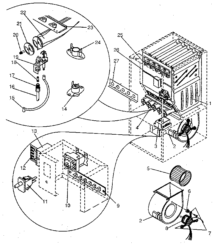 ICP NUGI175DK03 functional replacement parts diagram