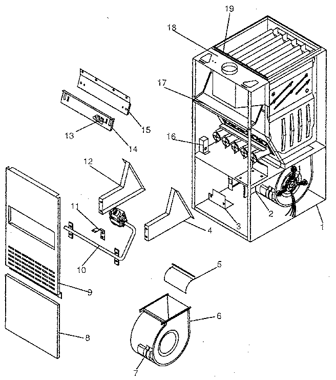 ICP NUGI175DK03 non-functional replacement parts diagram