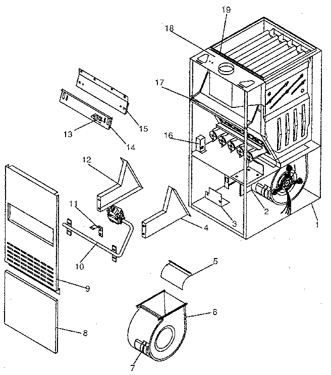 ICP NUGG125EF03 non-functional replacement parts diagram