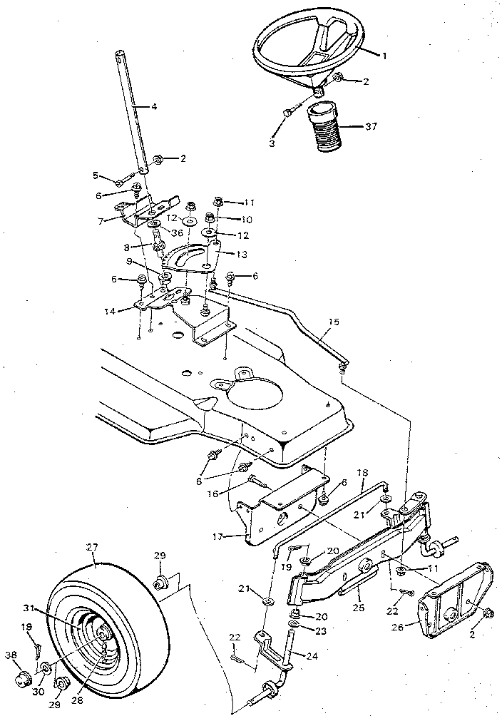 Craftsman 502254982 steering diagram