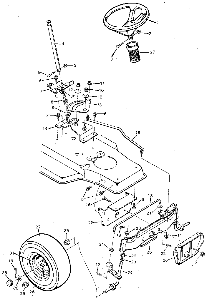 Craftsman 502254970 steering diagram