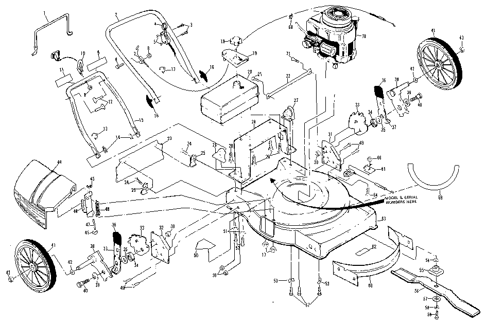 Craftsman 917378601 main frame diagram