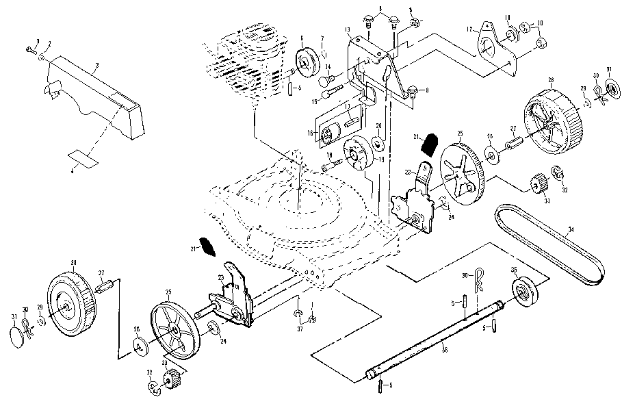 Craftsman 917378601 drive assembly diagram