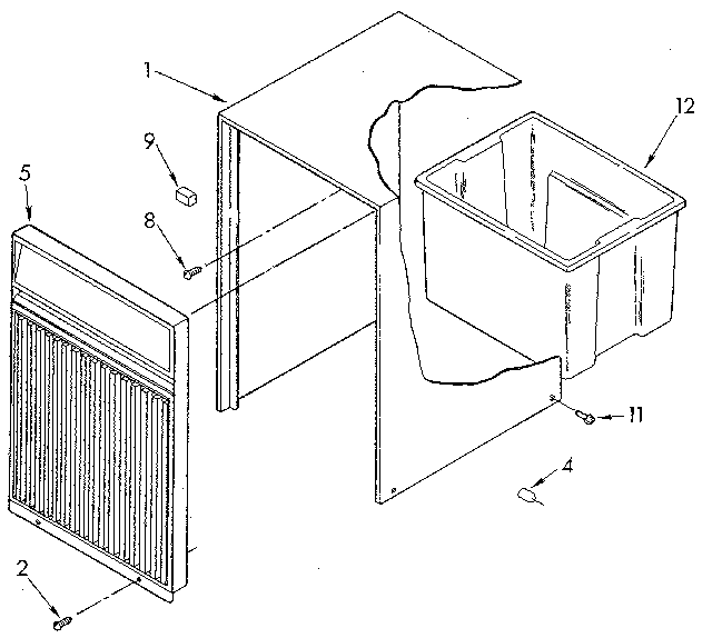 Kenmore 106859152 cabinet diagram