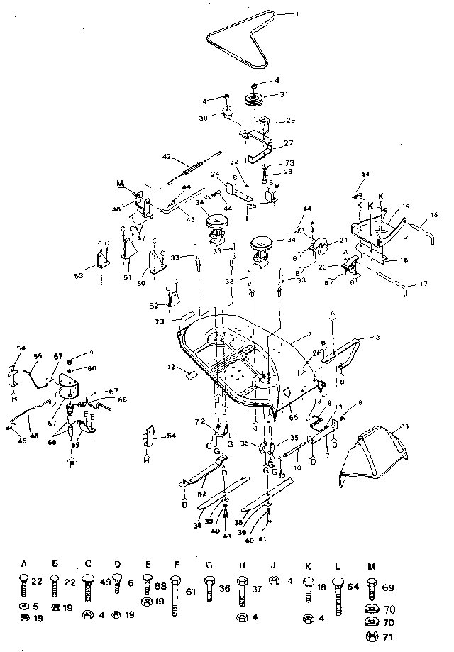 Craftsman 917254610 38" mower diagram