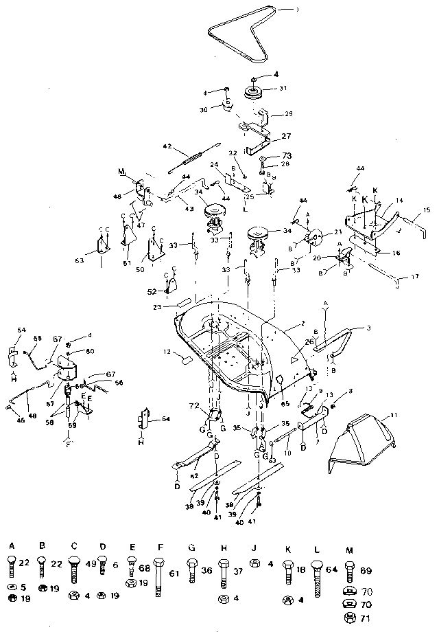 Craftsman 917254920 38" mower diagram
