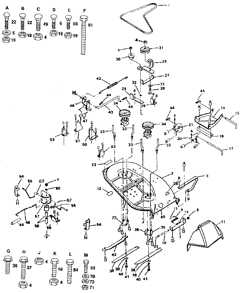 Craftsman 917259270 38" mower diagram