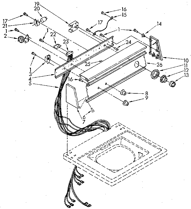 Kenmore 11082983120 console panel diagram