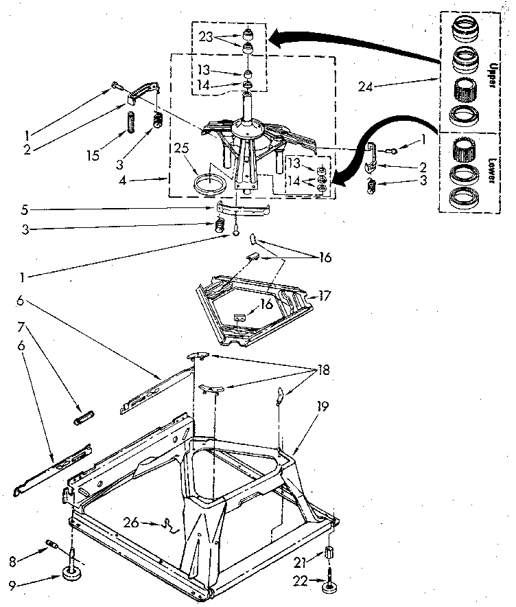 Kenmore 11082983120 machine base diagram