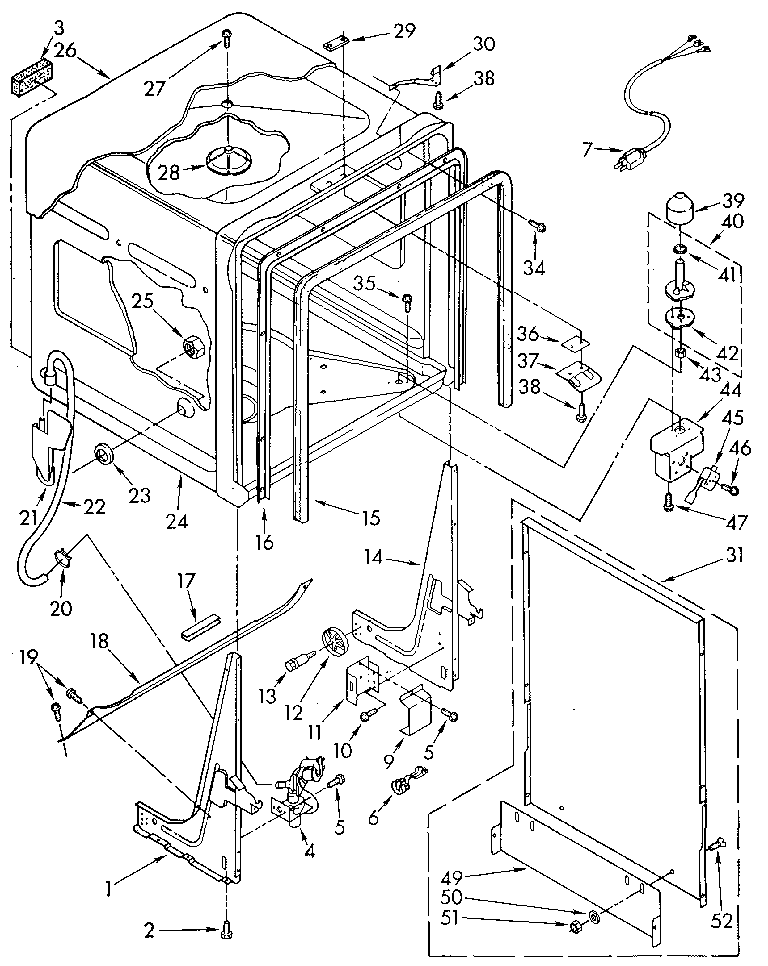 Kenmore 6651560590 tub diagram