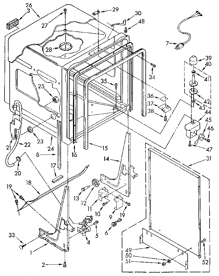 Kenmore 6651570990 tub diagram