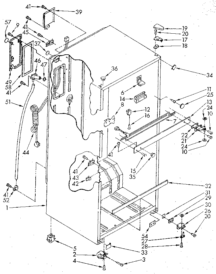 Whirlpool ET16AKXSW10 cabinet diagram
