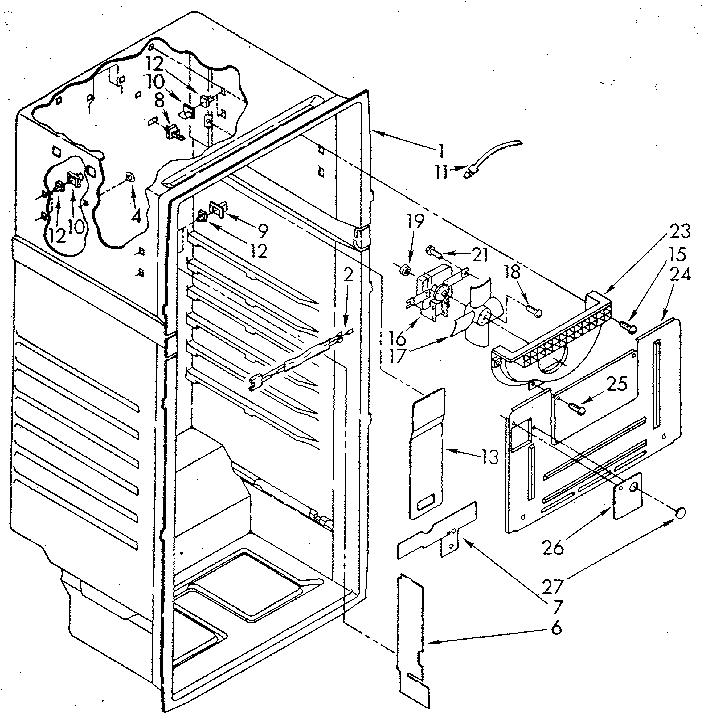 Whirlpool ET16AKXSW10 liner diagram