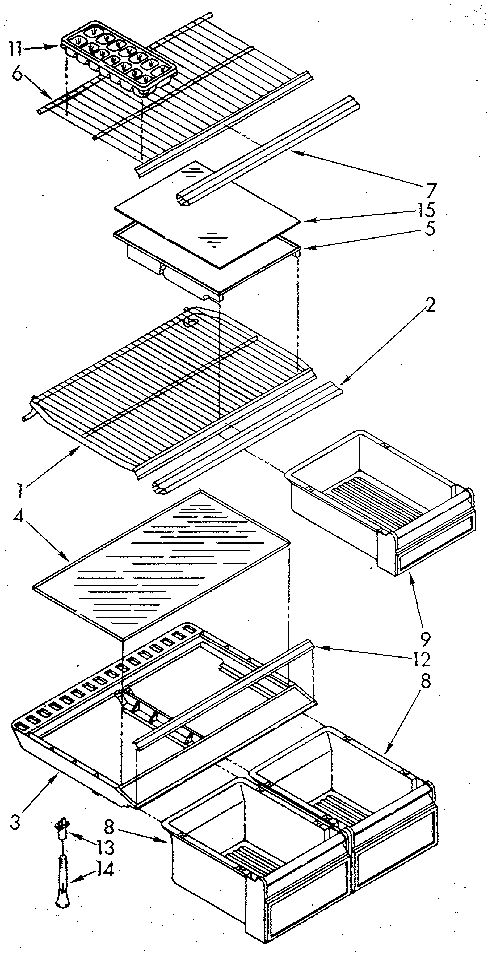 Whirlpool ET16AKXSW10 shelf diagram