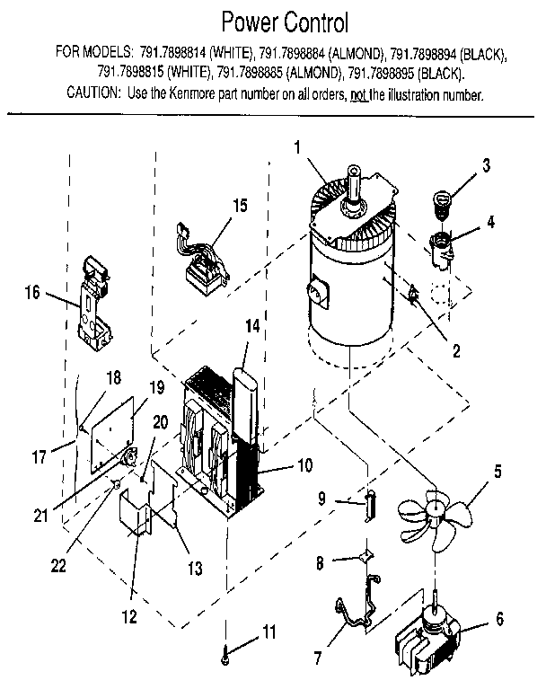 Kenmore 7917898815 power control diagram