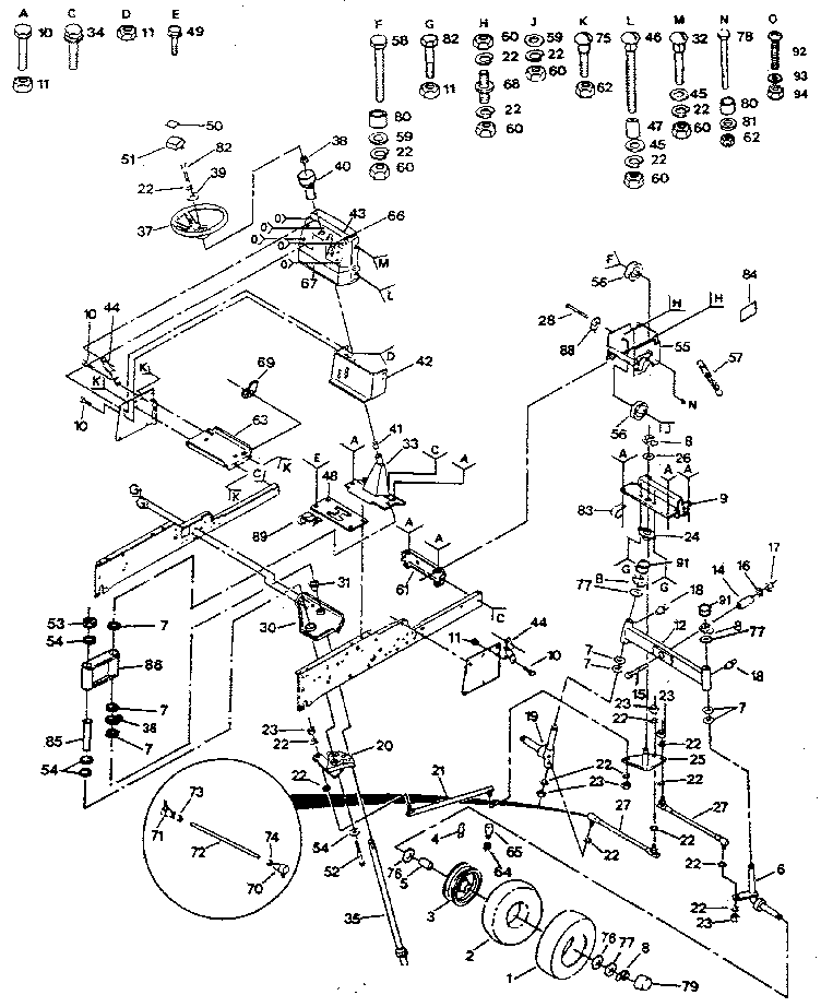 Craftsman 917250031 steering diagram