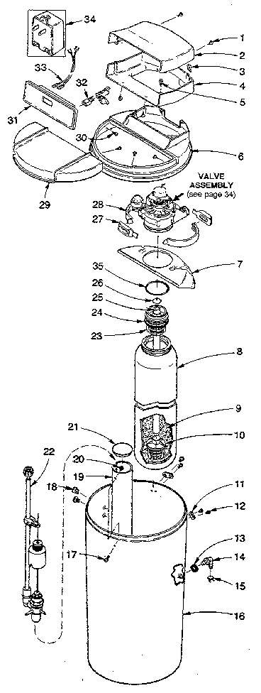Kenmore 625347701 softener assembly diagram