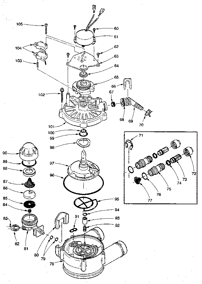 Kenmore 625347701 valve assembly diagram