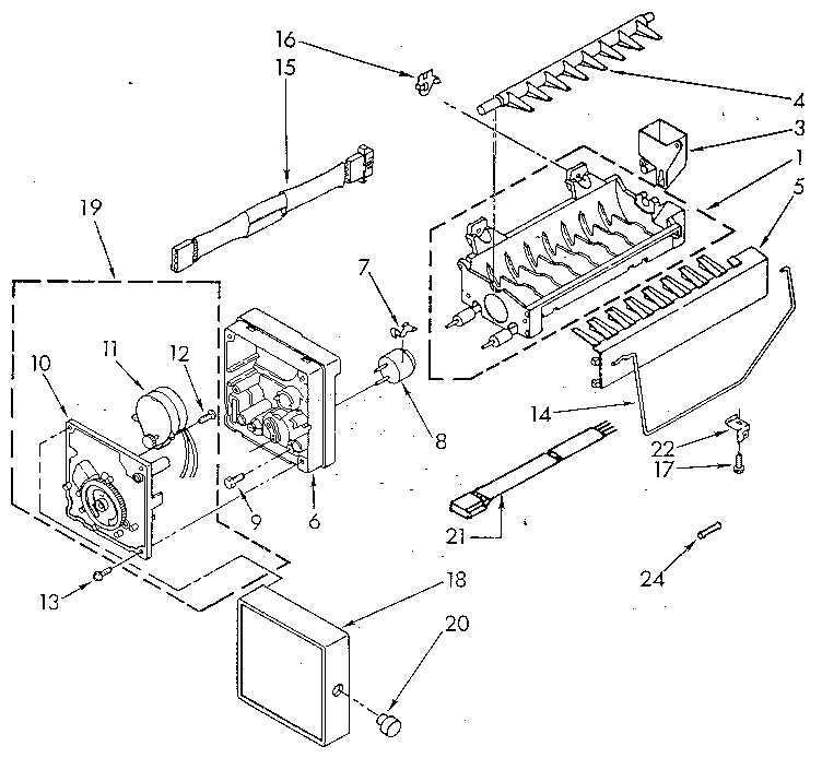 Kenmore 7678894150 icemaker diagram