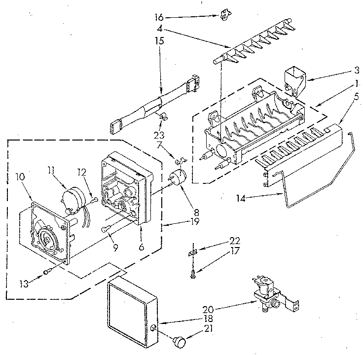 Sears 7679905880 icemaker diagram