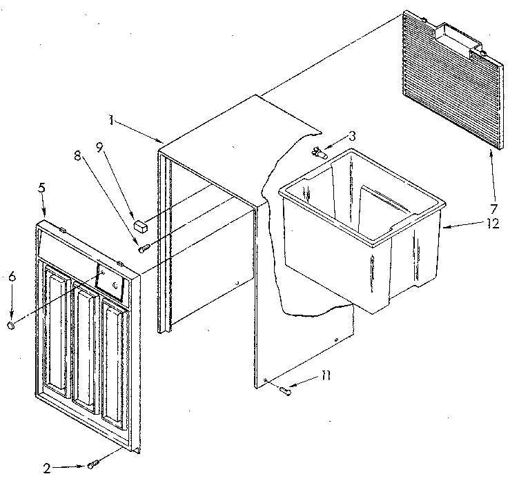 Kenmore 106859302 cabinet diagram