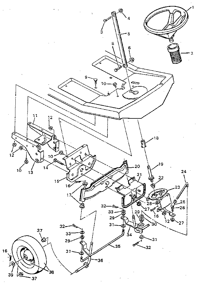 Craftsman 502254110 steering system diagram