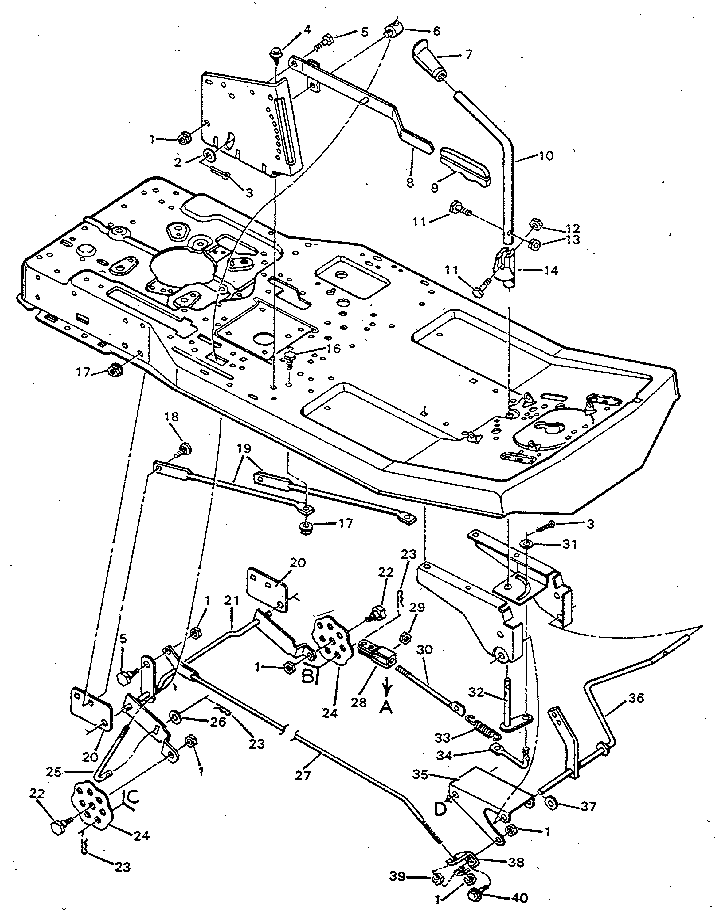 Craftsman 502254110 mower housing suspension diagram