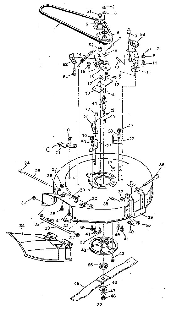 Craftsman 502254110 mower housing diagram