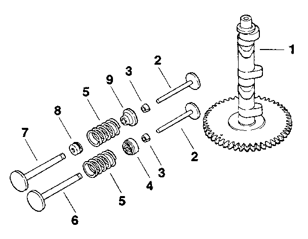 Craftsman 917254460 camshaft & valves - group 4 diagram