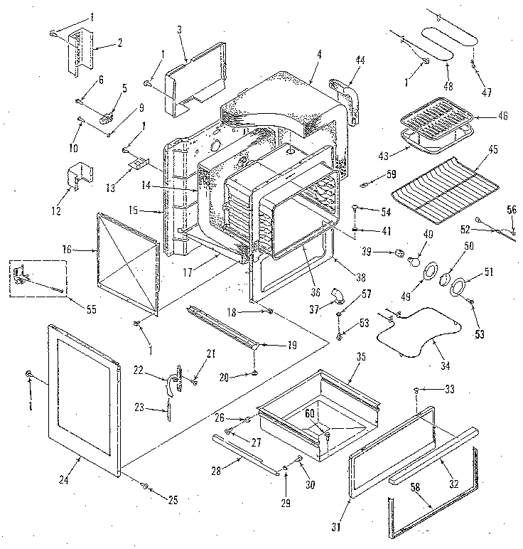 Kenmore 9119399580 body section diagram