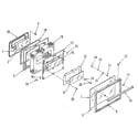 Kenmore 9119399580 oven door section diagram