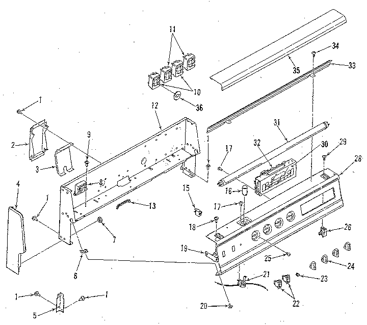 Kenmore 9119389180 backguard section diagram