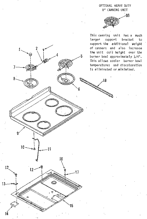 Kenmore 9119389180 main top section diagram