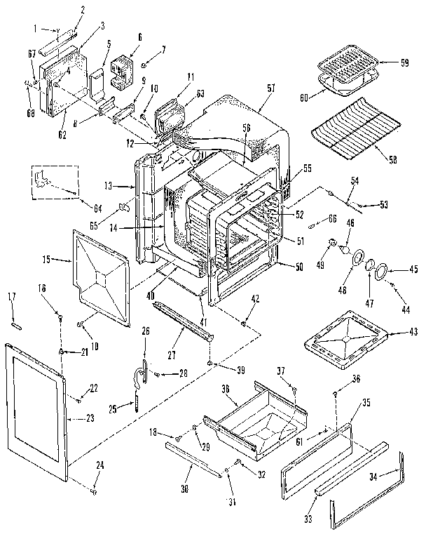 Kenmore 9117390590 body section diagram