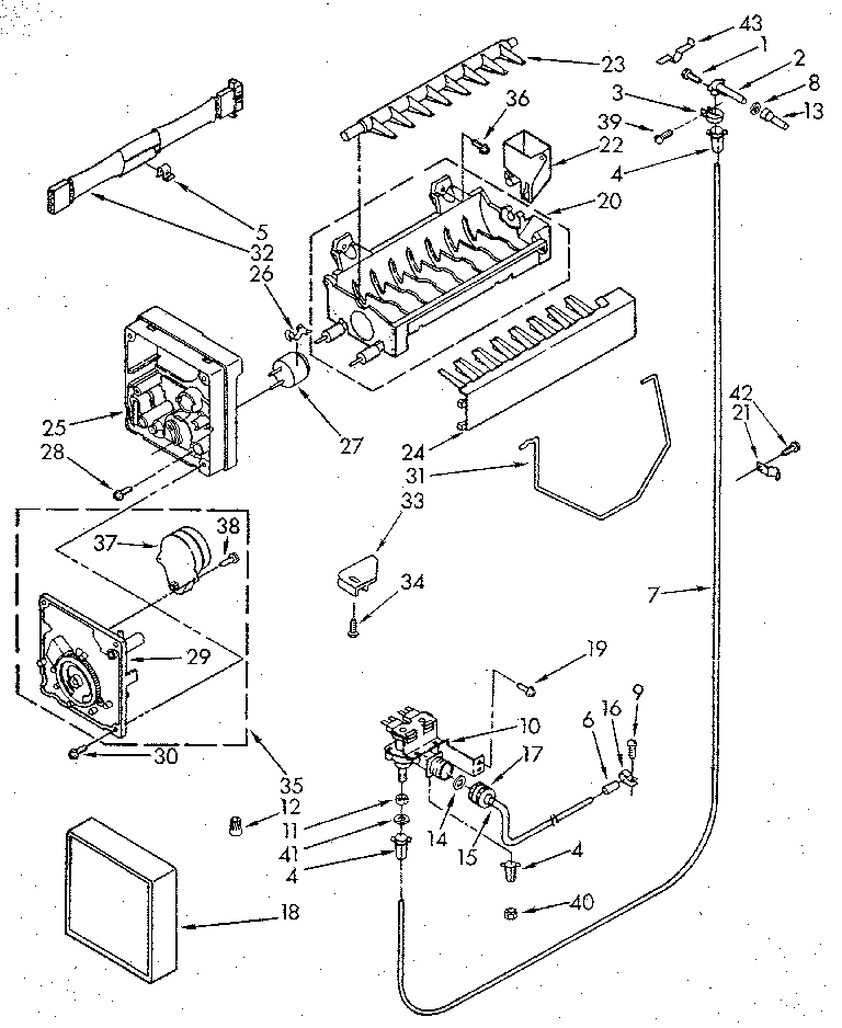 Kenmore 1069505712 icemaker diagram