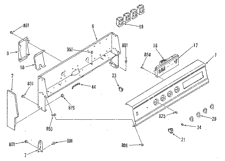 Kenmore 9119189180 backguard section diagram