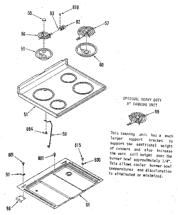 Kenmore 9119189180 top section diagram