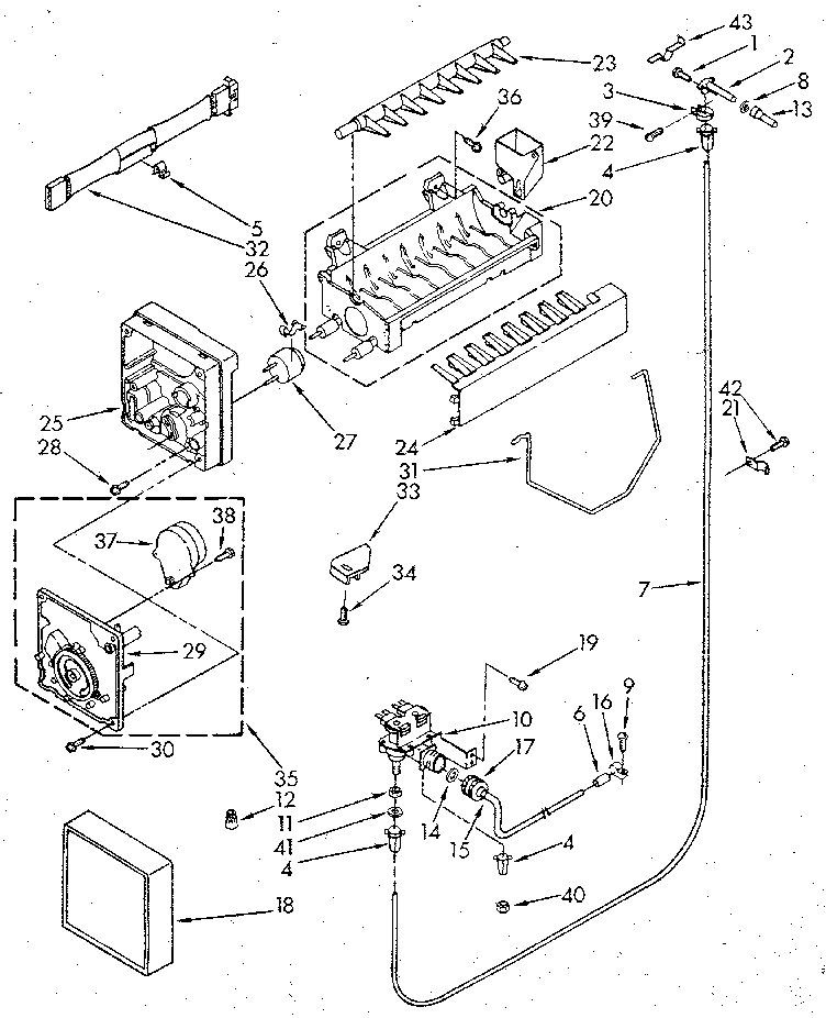 Kenmore 1069507612 icemaker diagram
