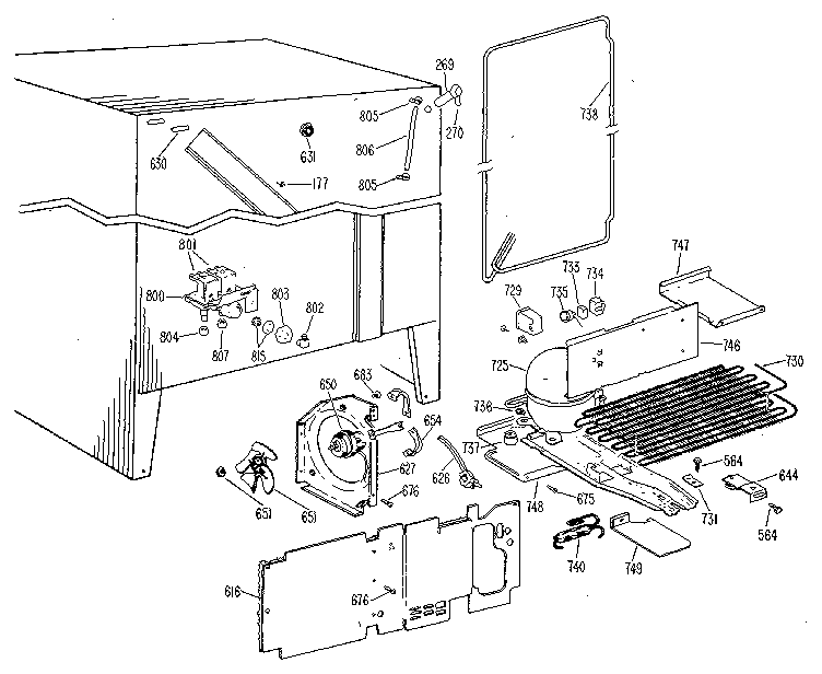 GE TFX22PLB unit parts diagram