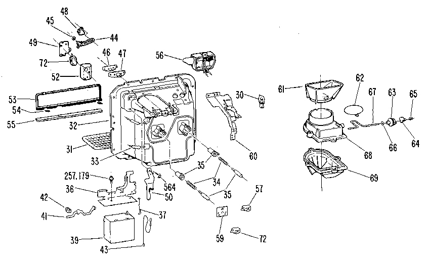 Kenmore 3639507715 dispenser diagram