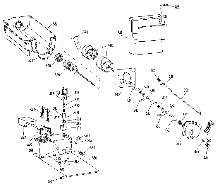 Kenmore 3639507715 ice bucket diagram